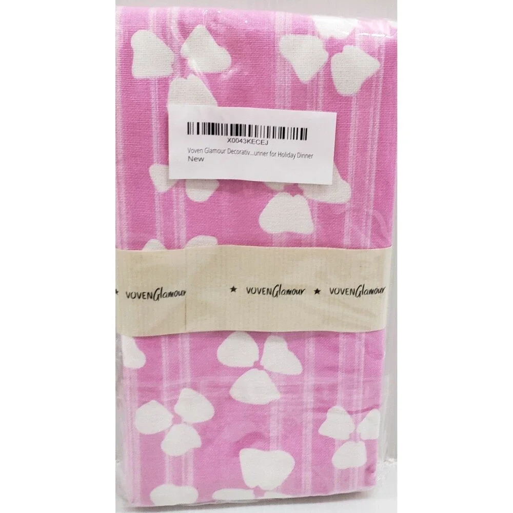 Long Cotton Fabric Printed Table Runner (13